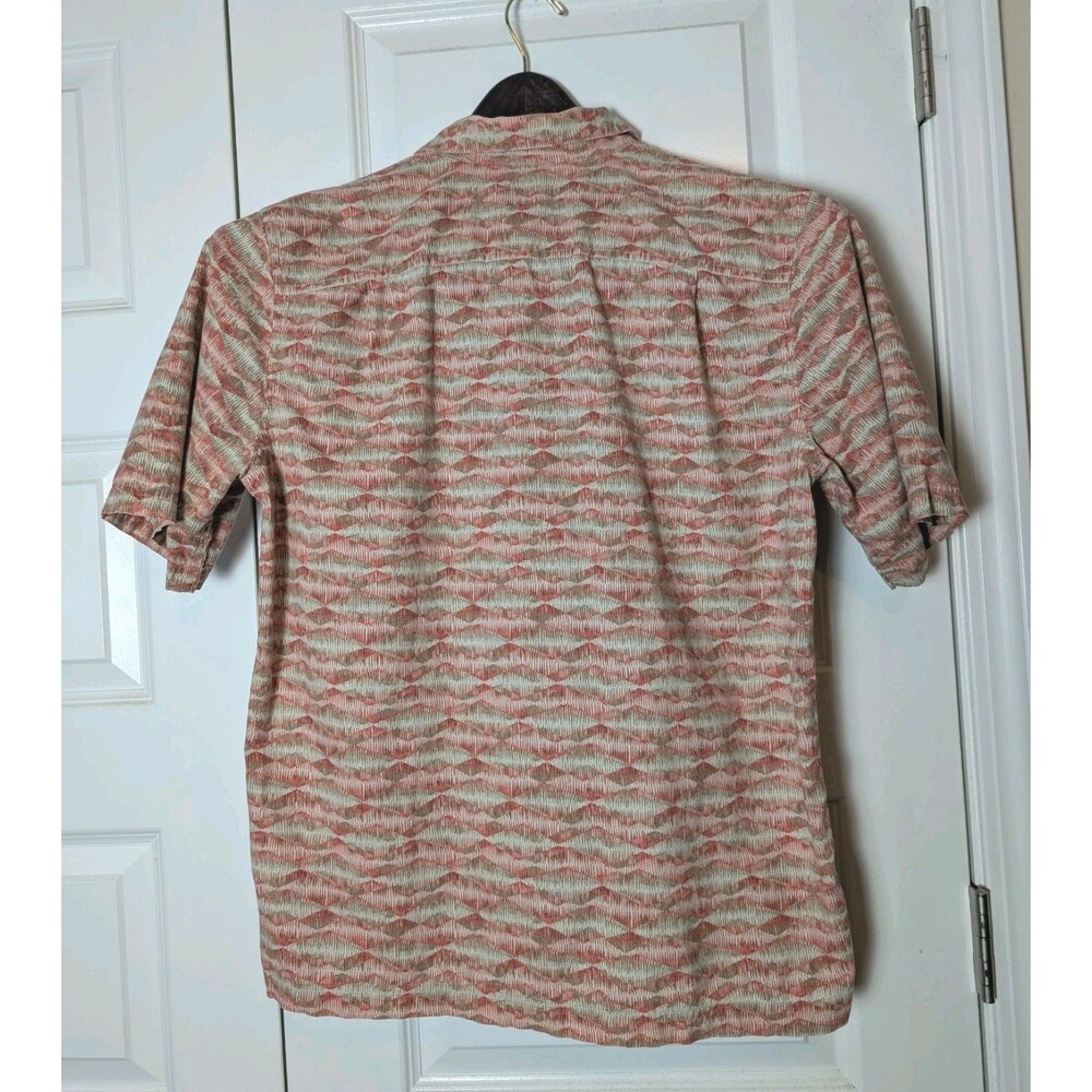 LL Bean Size S Tropics Shirt Traditional Fit Geometric Short Sleeve Resort - Picture 4 of 10